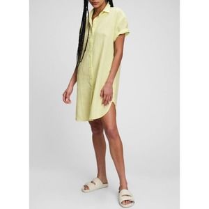 Gap Women - Short Sleeve Shirt Dress / Citron / size S / NWOT